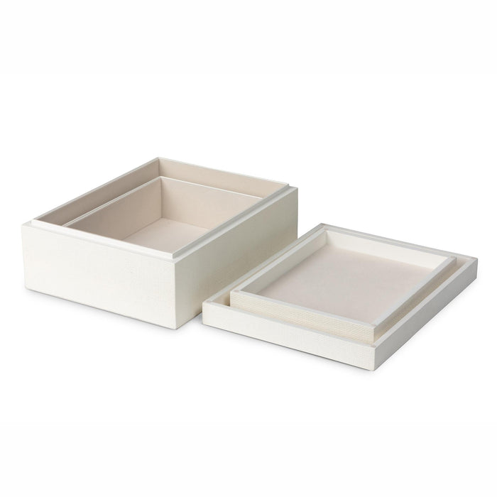 Park Hill Collection St. Tropez Decorative Boxes, Set of 2 – Silk Linen (view 18)