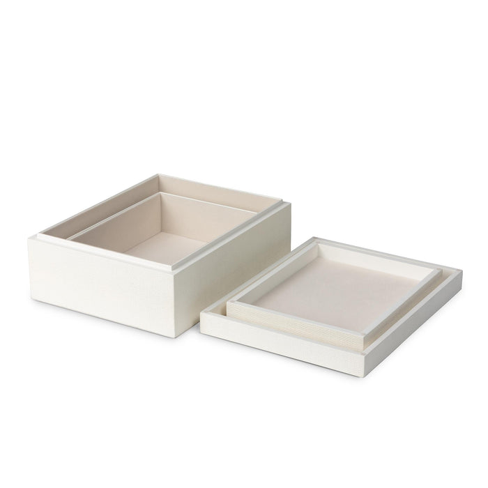 Park Hill Collection St. Tropez Decorative Boxes, Set of 2 – Silk Linen (view 19)