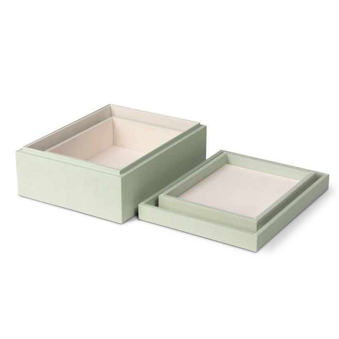 Park Hill Collection St. Tropez Decorative Boxes, Set of 2 – Sage Whisper (view 23)