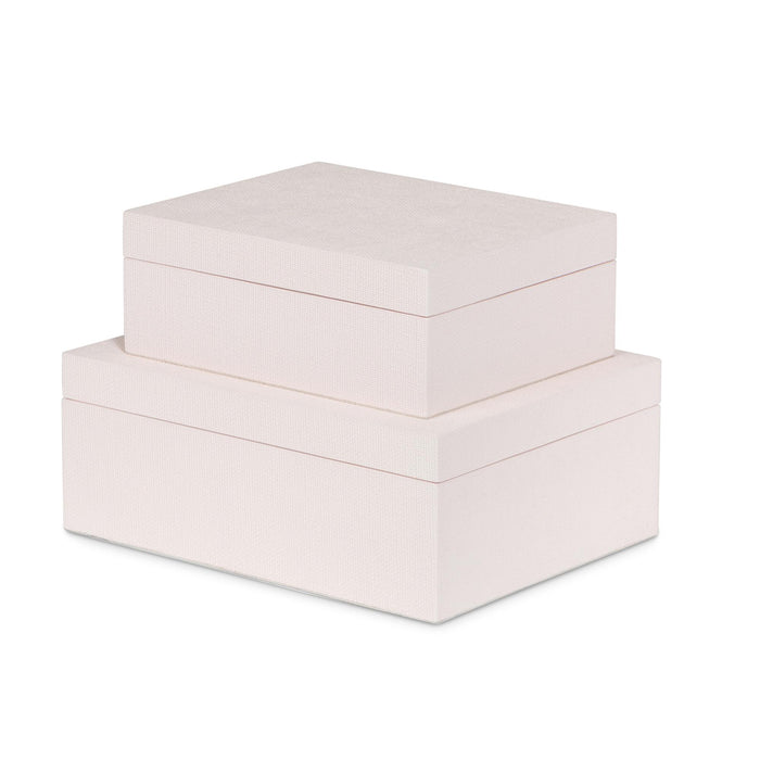 Park Hill Collection St. Tropez Decorative Boxes, Set of 2 – Blush Pearl