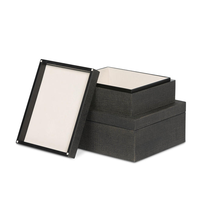 Park Hill Collection St. Tropez Decorative Boxes, Set of 2 – Seal Brown (view 52)