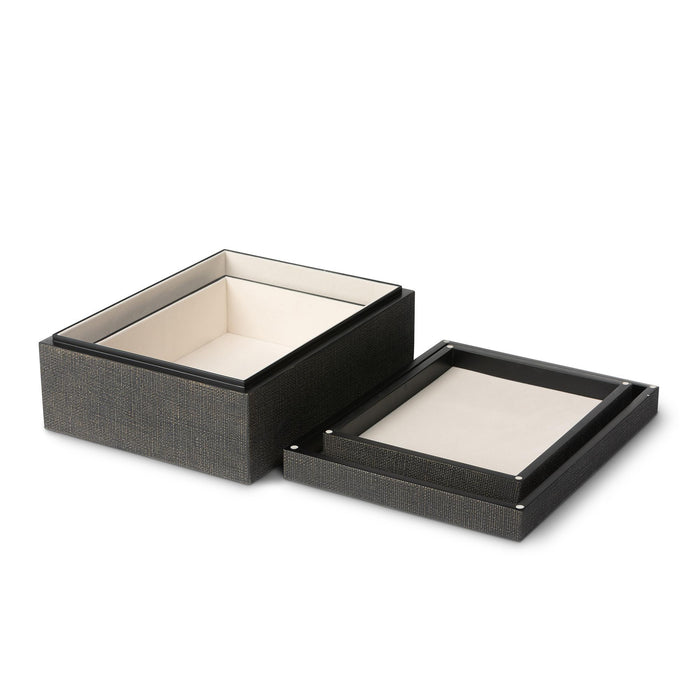 Park Hill Collection St. Tropez Decorative Boxes, Set of 2 – Seal Brown (view 54)