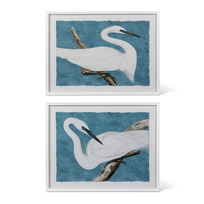 Park Hill Collection Serene Swan Framed Wall Art Set/2