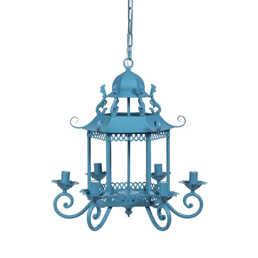 Lotus Lantern, Blue D-094-3-585-24A - angle view