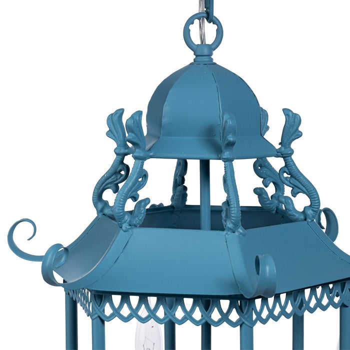 Lotus Lantern, Blue D-094-3-585-24A - side view