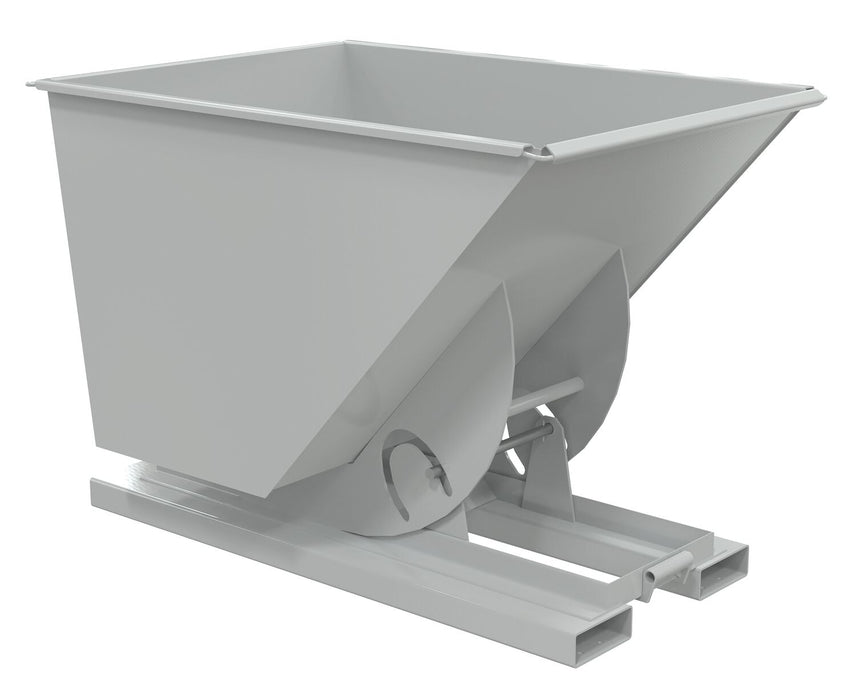 Vestil D-100-HD-NB-GY-MG Steel Heavy Duty No Bump & Dump Hopper 1 Cubic Yard 6,000 lb. Capacity Machine Gray