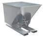Vestil D-100-HD-NB-SL Steel Heavy Duty No Bump & Dump Hopper 1 Cubic Yard 6,000 lb. Capacity Silver