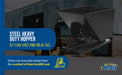 Vestil D-100-HD-NB-SR steel heavy duty no bump & dump hopper feature overview 3