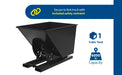 Vestil D-100-HD-NB-SR steel heavy duty no bump & dump hopper feature overview 1