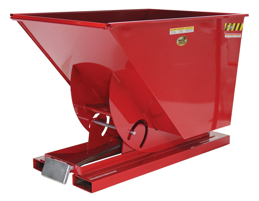 Vestil D-100-HD-SR steel heavy duty self dumping hopper - view 2