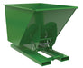 Vestil D-100-LD-NB-GRN-T Steel Light Duty No Bump & Dump Hopper 1 Cubic Yard 2,000 lb. Capacity Tractor Green