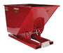 Vestil D-100-LD-SR Steel Light Duty Self Dumping Hopper 1 Cubic Yard 2,000 lb. Capacity Soda Red