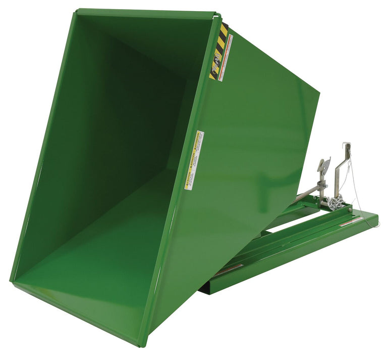 Vestil D-100-MD-GRN-T steel medium duty self dumping hopper - view 2