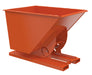 Vestil D-100-MD-NB-ORG-C Steel Medium Duty No Bump & Dump Hopper 1 Cubic Yard 4,000 lb. Capacity Orange