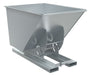 Vestil D-100-MD-NB-SL Steel Medium Duty No Bump & Dump Hopper 1 Cubic Yard 4,000 lb. Capacity Silver