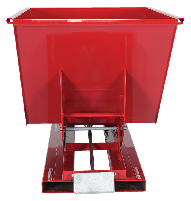 Vestil D-100-MD-SR steel medium duty self dumping hopper - view 3