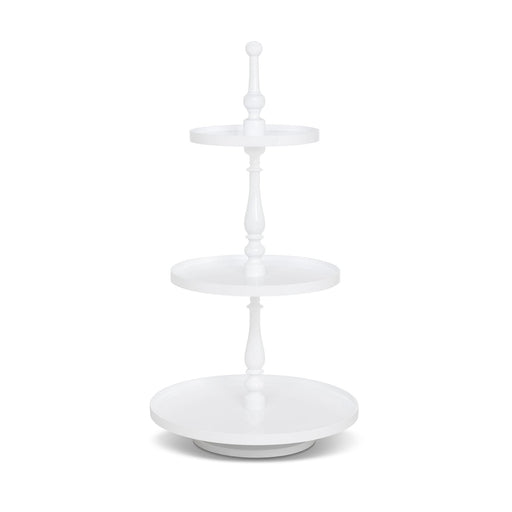 Park Hill Collection Cascade 3-Tiered Stand, Hydrangea White