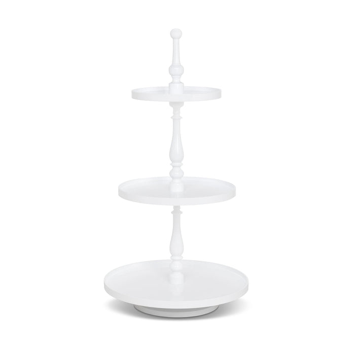 Park Hill Collection Cascade 3-Tiered Stand, Hydrangea White