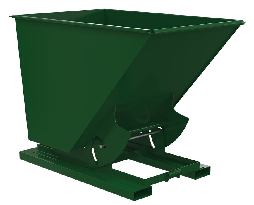 Vestil D-150-HD-NB-GRN-H Steel Heavy Duty No Bump & Dump Hopper 1-1/2 Cubic Yard 6,000 lb. Capacity Hunter Green