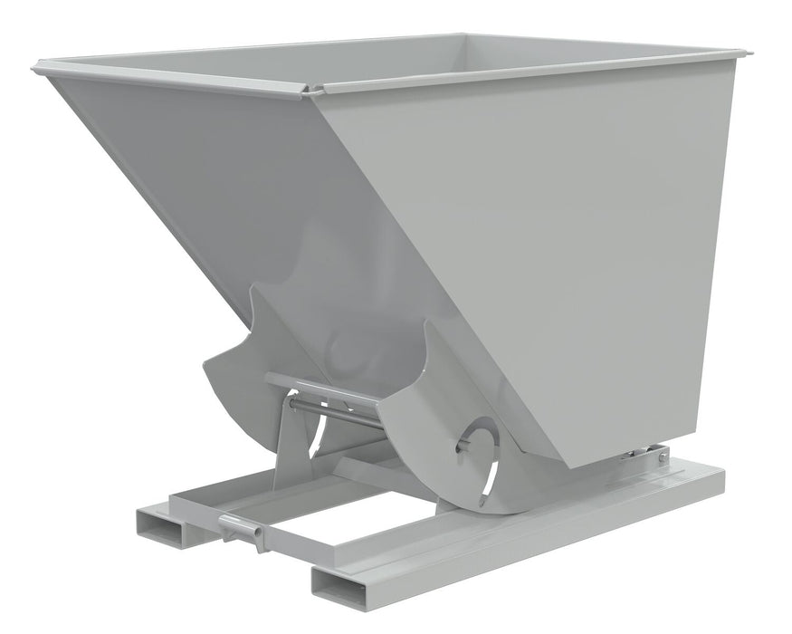 Vestil D-150-HD-NB-GY-MG Steel Heavy Duty No Bump & Dump Hopper 1-1/2 Cubic Yard 6,000 lb. Capacity Machine Gray
