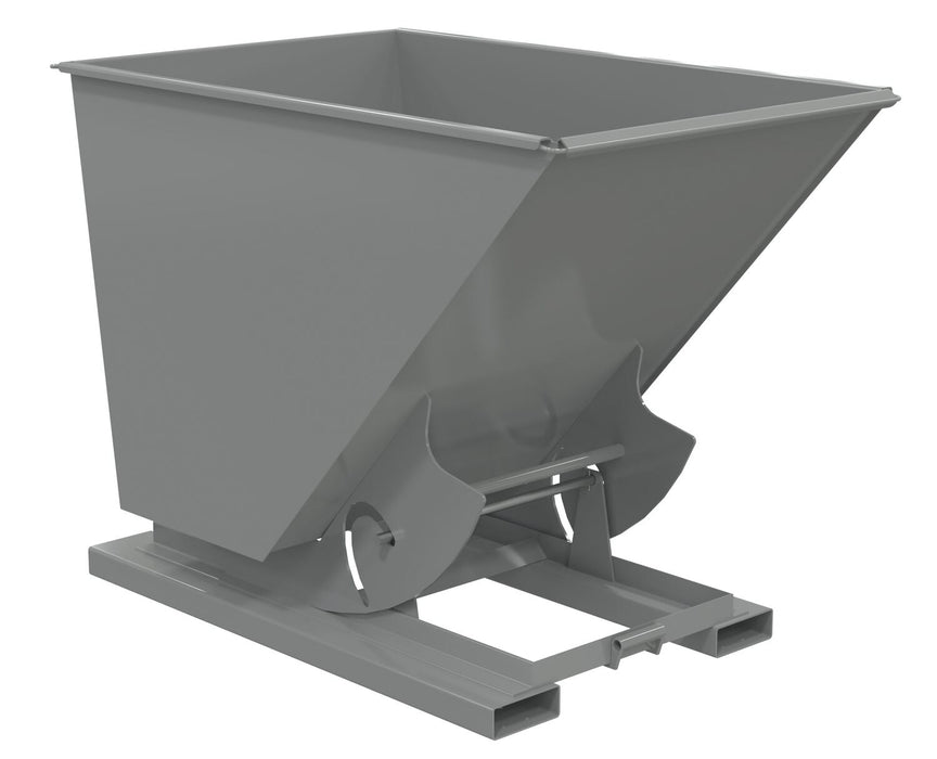 Vestil D-150-HD-NB-GY-SG Steel Heavy Duty No Bump & Dump Hopper 1-1/2 Cubic Yard 6,000 lb. Capacity Battleship Gray
