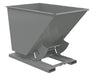 Vestil D-150-LD-NB-GY-SG Steel Light Duty No Bump & Dump Hopper 1-1/2 Cubic Yard 2,000 lb. Capacity Battleship Gray