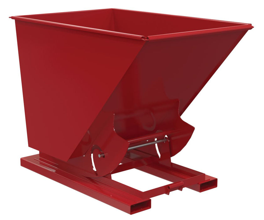 Vestil D-150-LD-NB-SR Steel Light Duty No Bump & Dump Hopper 1-1/2 Cubic Yard 2,000 lb. Capacity Soda Red