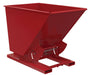 Vestil D-150-LD-NB-SR Steel Light Duty No Bump & Dump Hopper 1-1/2 Cubic Yard 2,000 lb. Capacity Soda Red