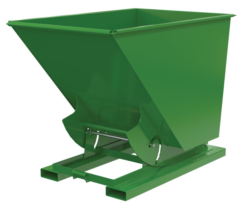 Vestil D-150-MD-NB-GRN-T Steel Medium Duty No Bump & Dump Hopper 1-1/2 Cubic Yard 4,000 lb. Capacity Tractor Green