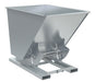 Vestil D-150-MD-NB-SL Steel Medium Duty No Bump & Dump Hopper 1-1/2 Cubic Yard 4,000 lb. Capacity Silver