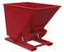 Vestil D-150-MD-NB-SR Steel Medium Duty No Bump & Dump Hopper 1-1/2 Cubic Yard 4,000 lb. Capacity Soda Red