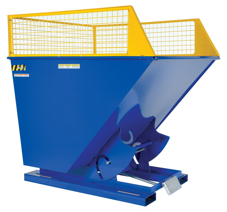 Vestil D-200-EXT-SMY Steel Mesh D-200 Series Side Extension 64-15/16 in. x 56-1/8 in. x 15-11/16 in. Yellow