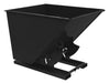 Vestil D-200-HD-NB-BLK-SG Steel Heavy Duty No Bump & Dump Hopper 2 Cubic Yard 6,000 lb. Capacity Semi Gloss Black