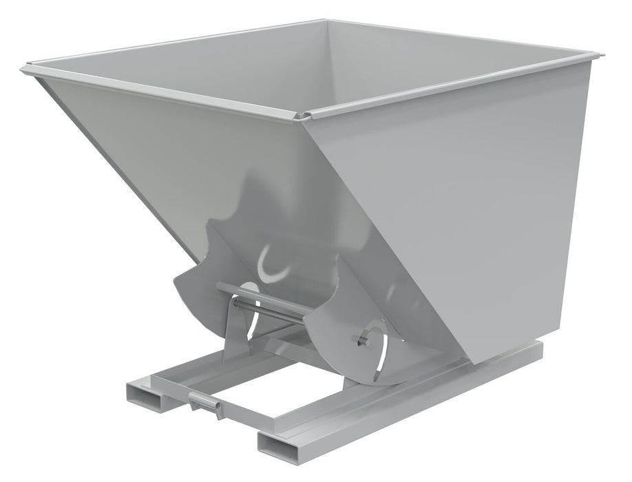 Vestil D-200-HD-NB-GY-MG Steel Heavy Duty No Bump & Dump Hopper 2 Cubic Yard 6,000 lb. Capacity Machine Gray