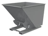 Vestil D-200-HD-NB-GY-SG Steel Heavy Duty No Bump & Dump Hopper 2 Cubic Yard 6,000 lb. Capacity Battleship Gray