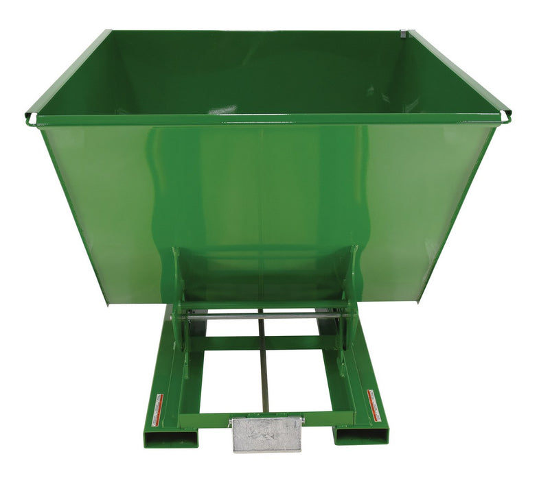 Vestil D-200-LD-GRN-T steel light duty self dumping hopper - view 3