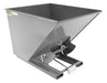 Vestil D-200-LD-GY-SG Steel Light Duty Self Dumping Hopper 2 Cubic Yard 2,000 lb. Capacity Battleship Gray