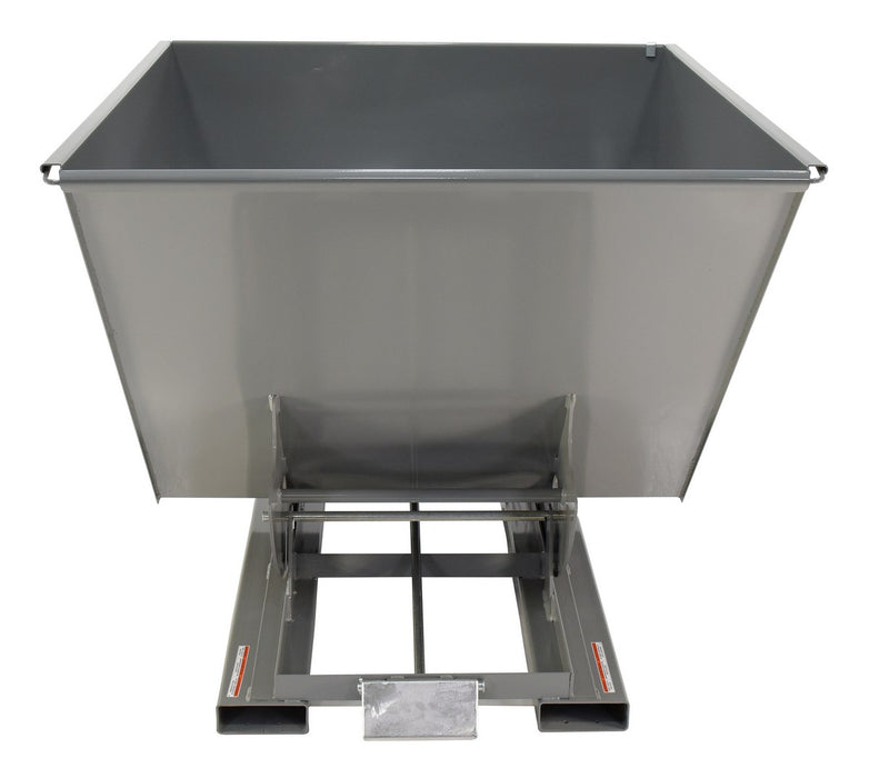 Vestil D-200-LD-GY-SG steel light duty self dumping hopper - view 3