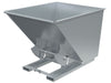 Vestil D-200-LD-NB-SL Steel Light Duty No Bump & Dump Hopper 2 Cubic Yard 2,000 lb. Capacity Silver