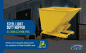 Vestil D-200-LD-NB-YEL steel light duty no bump & dump hopper feature overview 1