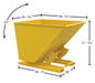 Vestil D-200-LD-NB-YEL steel light duty no bump & dump hopper dimensions diagram