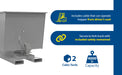 Vestil D-200-MD-GY-MG steel medium duty self dumping hopper feature overview 2