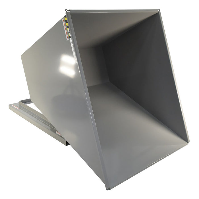 Vestil D-200-MD-GY-SG steel medium duty self dumping hopper - view 5