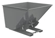 Vestil D-250-HD-NB-GY-SG Steel Heavy Duty No Bump & Dump Hopper 2-1/2 Cubic Yard 6,000 lb. Capacity Battleship Gray