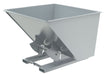 Vestil D-250-HD-NB-SL Steel Heavy Duty No Bump & Dump Hopper 2-1/2 Cubic Yard 6,000 lb. Capacity Silver