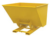 Vestil D-250-HD-NB-YEL Steel Heavy Duty No Bump & Dump Hopper 2-1/2 Cubic Yard 6,000 lb. Capacity Yellow