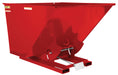 Vestil D-250-HD-SR Steel Heavy Duty Self Dumping Hopper 2-1/2 Cubic Yard 6,000 lb. Capacity Red