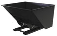 Vestil D-300-HD-NB-BLK-SG Steel Heavy Duty No Bump & Dump Hopper 3 Cubic Yard 6,000 lb. Capacity Semi Gloss Black