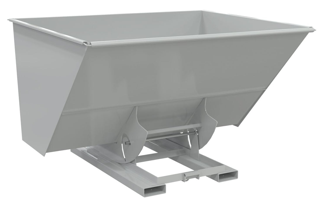 Vestil D-300-HD-NB-GY-MG Steel Heavy Duty No Bump & Dump Hopper 3 Cubic Yard 6,000 lb. Capacity Machine Gray