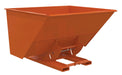 Vestil D-300-HD-NB-ORG-C Steel Heavy Duty No Bump & Dump Hopper 3 Cubic Yard 6,000 lb. Capacity Orange